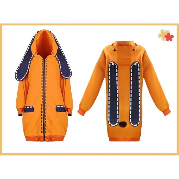 Anime Runa Cosplay Costume Bunny Ears Hoodie  Hooded Jacket Coat Women Girl - Picture 3 of 7